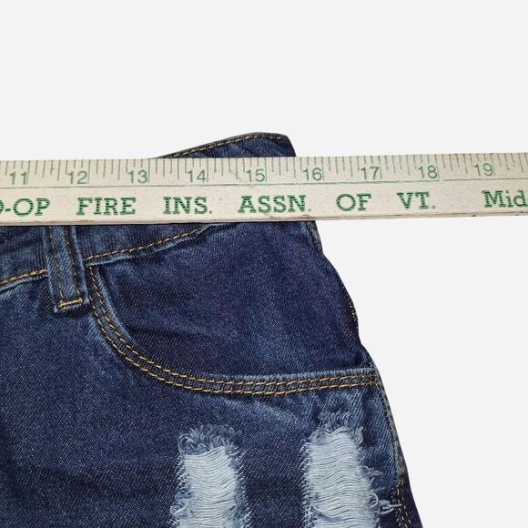 Kauanny Luz Distressed Denim Jeans High Rise Destroyed - Picture 4 of 6